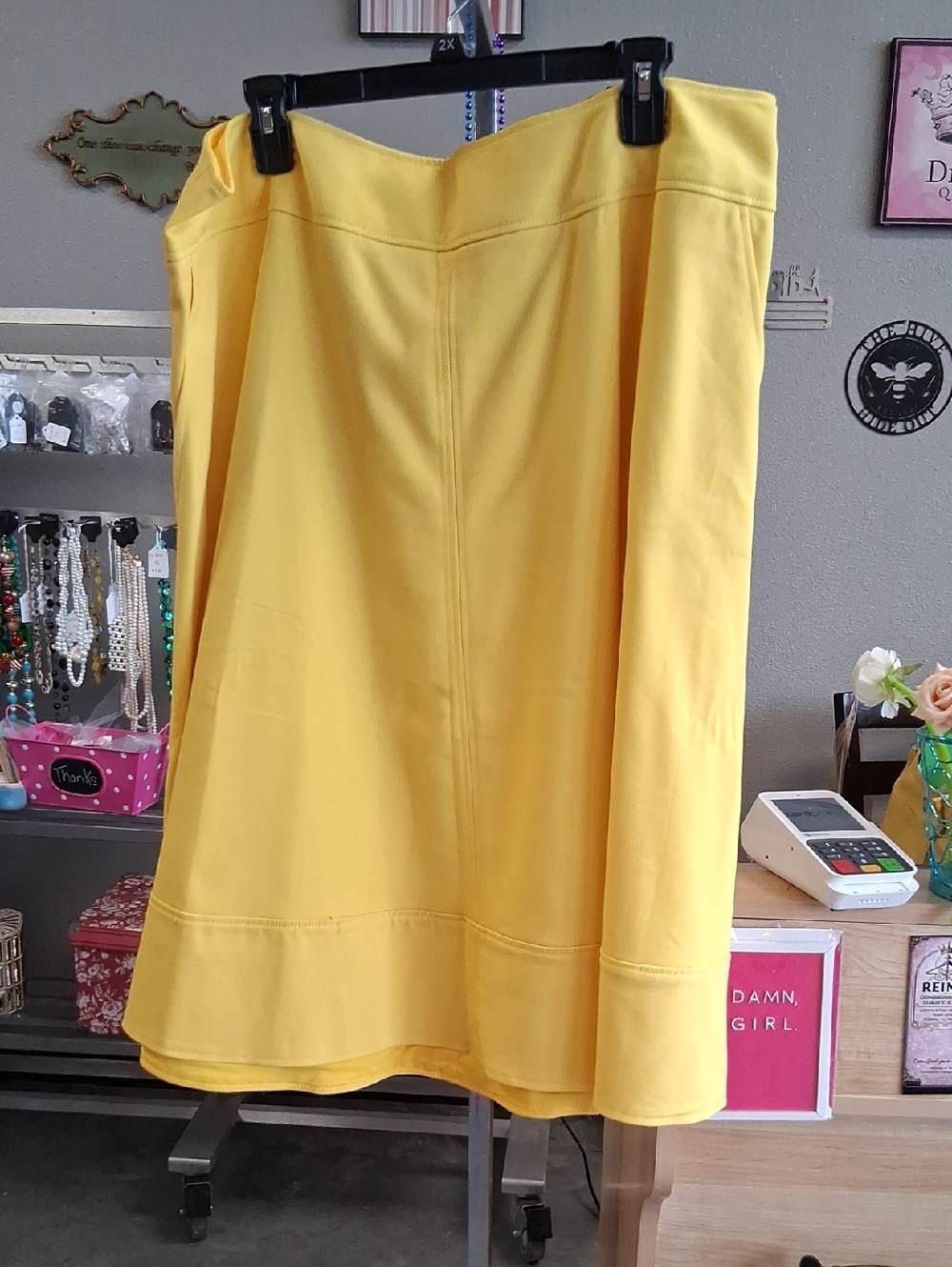 Lane Bryant Bright Yellow A-Line Skirt